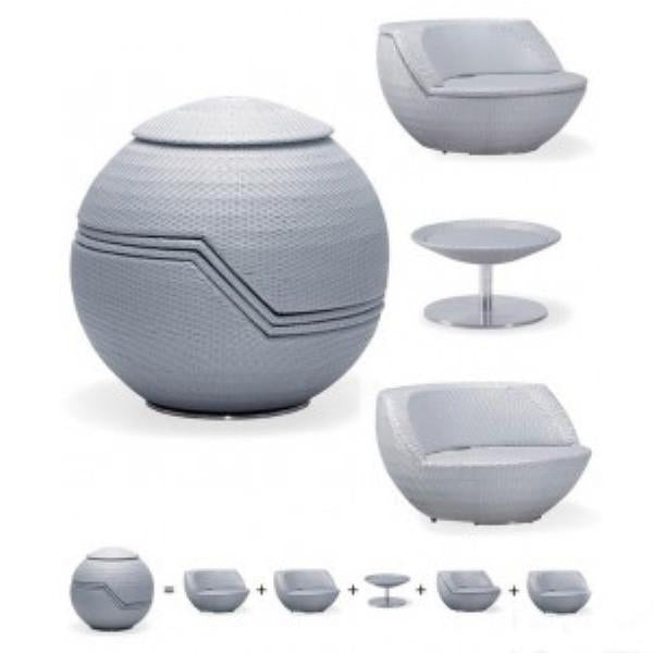 Outdoor Wicker Garden Set - Globe