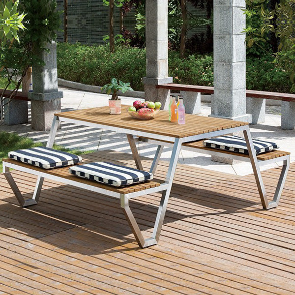 Outdoor Wood & Steel - Dining Set - Exotica